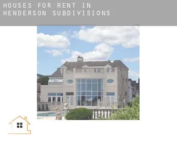 Houses for rent in  Henderson Subdivisions 1-4